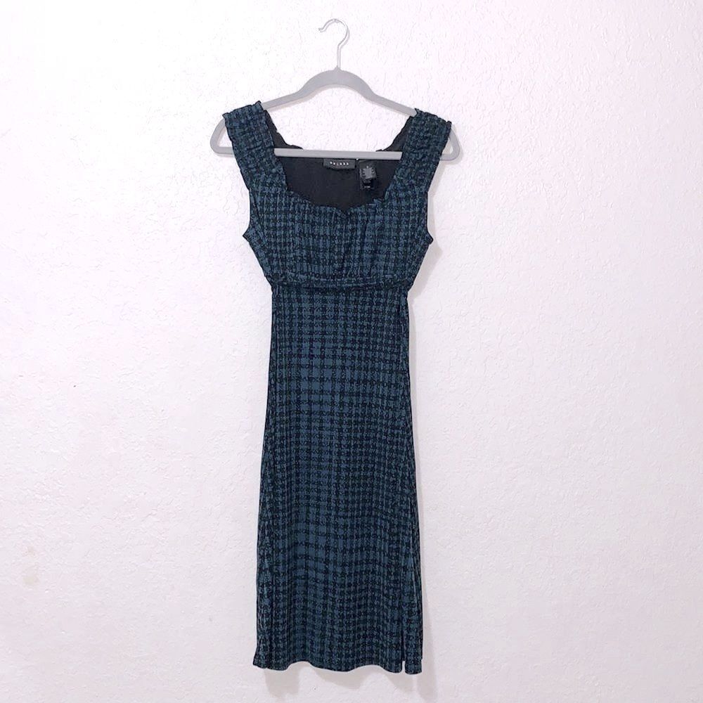Ruffle top checkered dress 